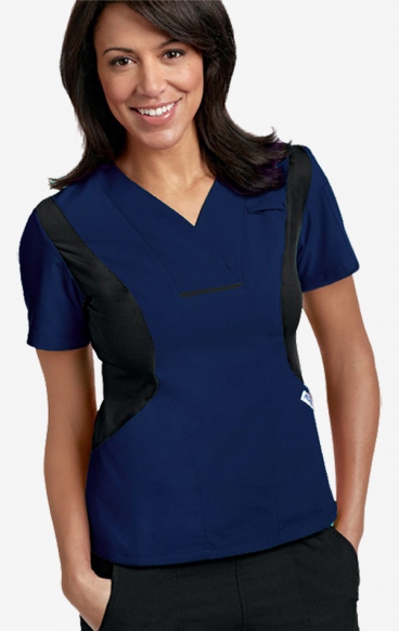 *FINAL SALE 2XL 424T Active Flexi V-Neck Scrub Top by MOBB