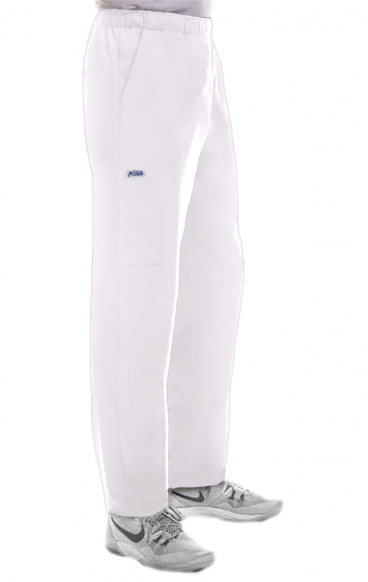 *FINAL SALE WHITE P4011 - MOBB Unisex Straight Leg Multi Pocket Scrub Pant