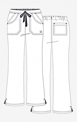 9102 Maevn Blossom - Multi Pocket Fashion Flare Pant - Sketch