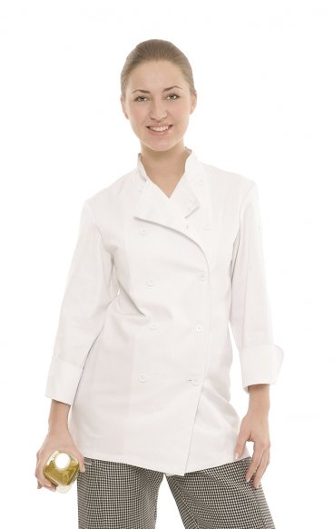*FINAL SALE WHITE CC350 MOBB Unisex 3/4 Sleeve Chef Coat With Mesh Underarm *FINAL SALE WHITE CC350 MOBB Unisex 3/4 Sleeve Chef Coat With Mesh Underarm