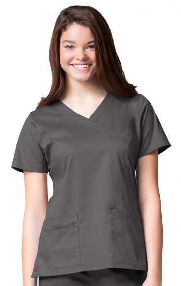 *FINAL SALE 2XL 1102 Maevn Blossom - Y-Neck Top With Body Shape Seaming *FINAL SALE 2XL 1102 Maevn Blossom - Y-Neck Top With Body Shape Seaming