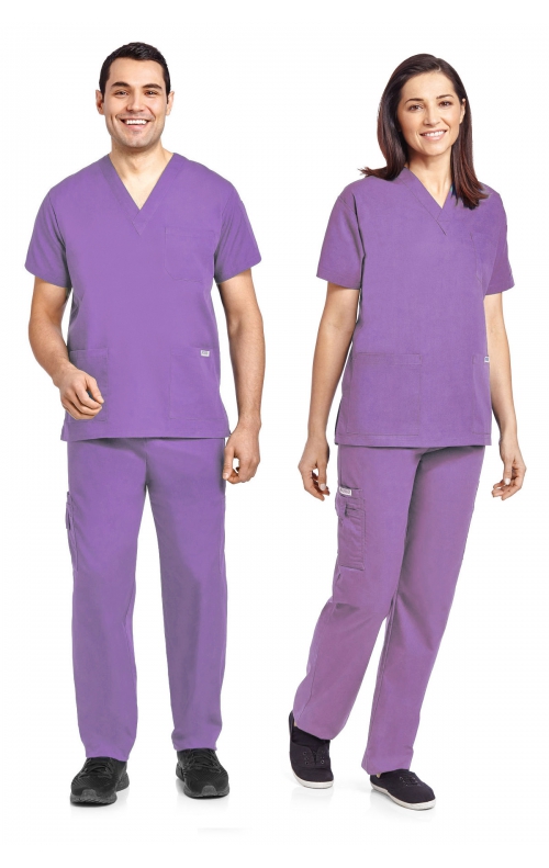 FINAL SALE LILAC 310/307-Petite MOBB UNISEX Scrub Set Top & Pant