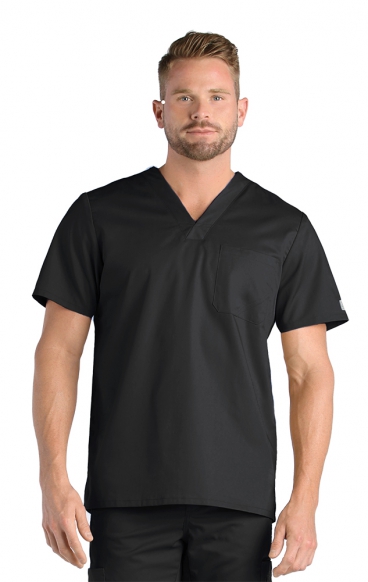 *FINAL SALE XS 5208 [EON] Men's One Chest Pocket V-Neck Top
