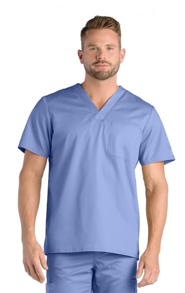 *FINAL SALE L 5208 [EON] Men's One Chest Pocket V-Neck Top