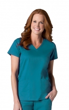 1738 Maevn Scrubs EON Active Back Mesh Panel Shaped V-Neck Top