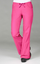 9026 Maevn CORE - Half Back Elastic & Drawstring Flare Pant - Hot Pink