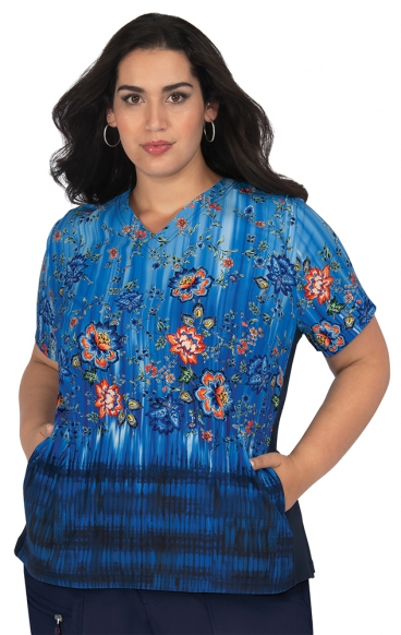 *FINAL SALE 370PLM koi Lite Reform Placement Print Top - Jacobean Ombre