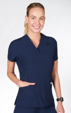 T8010 The DeeDee - Ridiculously Soft Mentality by MOBB - V-neck Top With Three Pockets