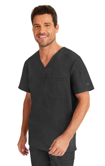 2330 Purple Label Justin One Pocket V-Neck Men's Top by Healing Hands 2330 Purple Label Justin One Pocket V-Neck Men's Top by Healing Hands