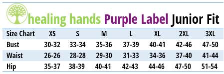 Purple Label Scrubs Size Chart