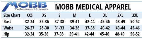 Mobb Medical Uniforms Canada - Size Chart Mobb Medical Uniforms Canada - Size Chart