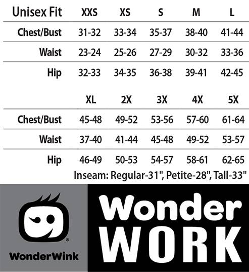 Wonder Work Scrubs Size Chart