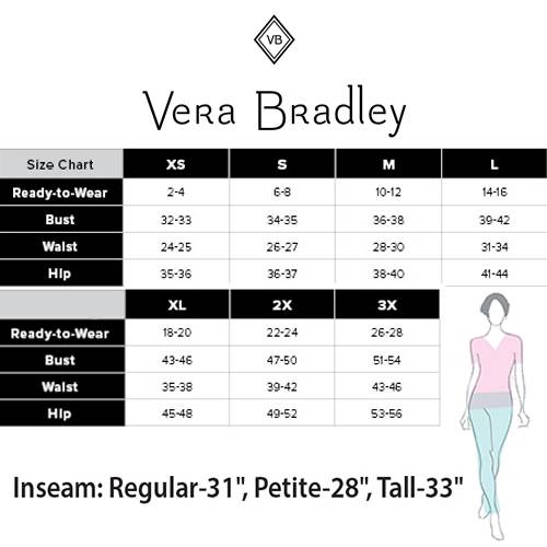 Vera Bradley Scrubs Size Chart