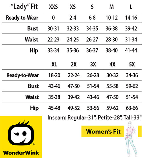 WonderWink Four-Stretch Medical Uniforms Canada - Size Chart WonderWink Four-Stretch Medical Uniforms Canada - Size Chart