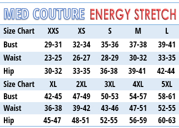 Med Couture Performance Touch Medical Uniforms - Size Chart Med Couture Performance Touch Medical Uniforms - Size Chart