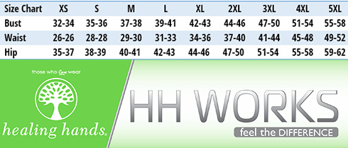 Healing Hands HH WORKS - Size Chart